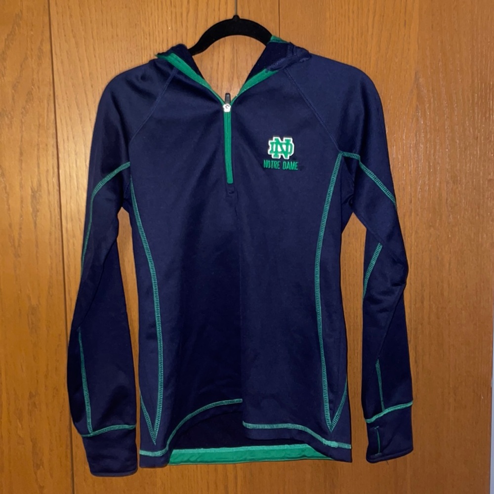 Colosseum Notre Dame 3-quarter Zip Hoodie